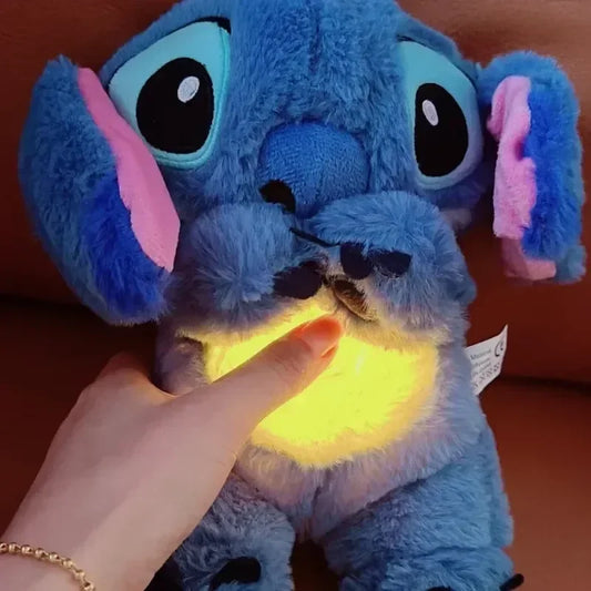 Lilo & Stitch Plush Doll with Music Light, Stitch Breath Toy for Sleep